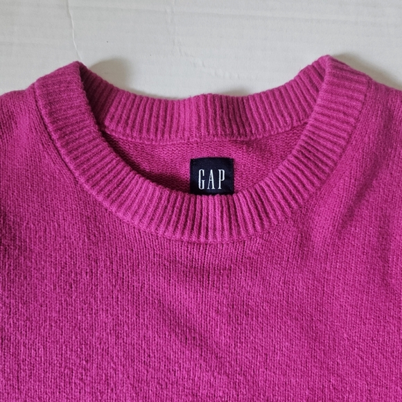 Gap Cashsoft Crew Neck Sweater Size L Ritzy Pink Knit - Picture 3 of 10